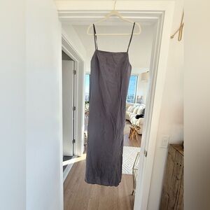 Topshop Gray Maxi Dress